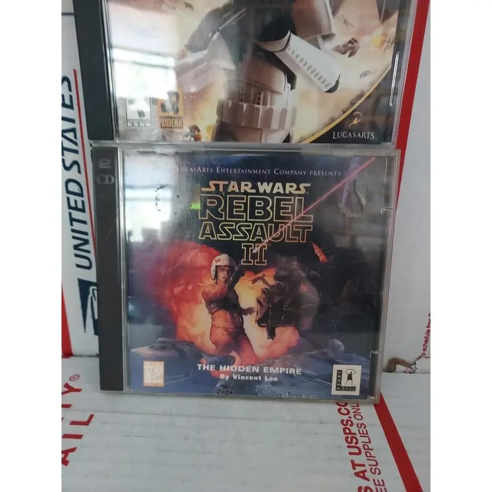 Rare Star Wars Rebel Assault II The Hidden Empire & Battlefront Pc No Keys #162h